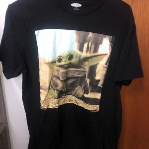 Old Navy Black Tee with Green Character Print